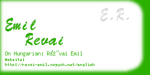 emil revai business card